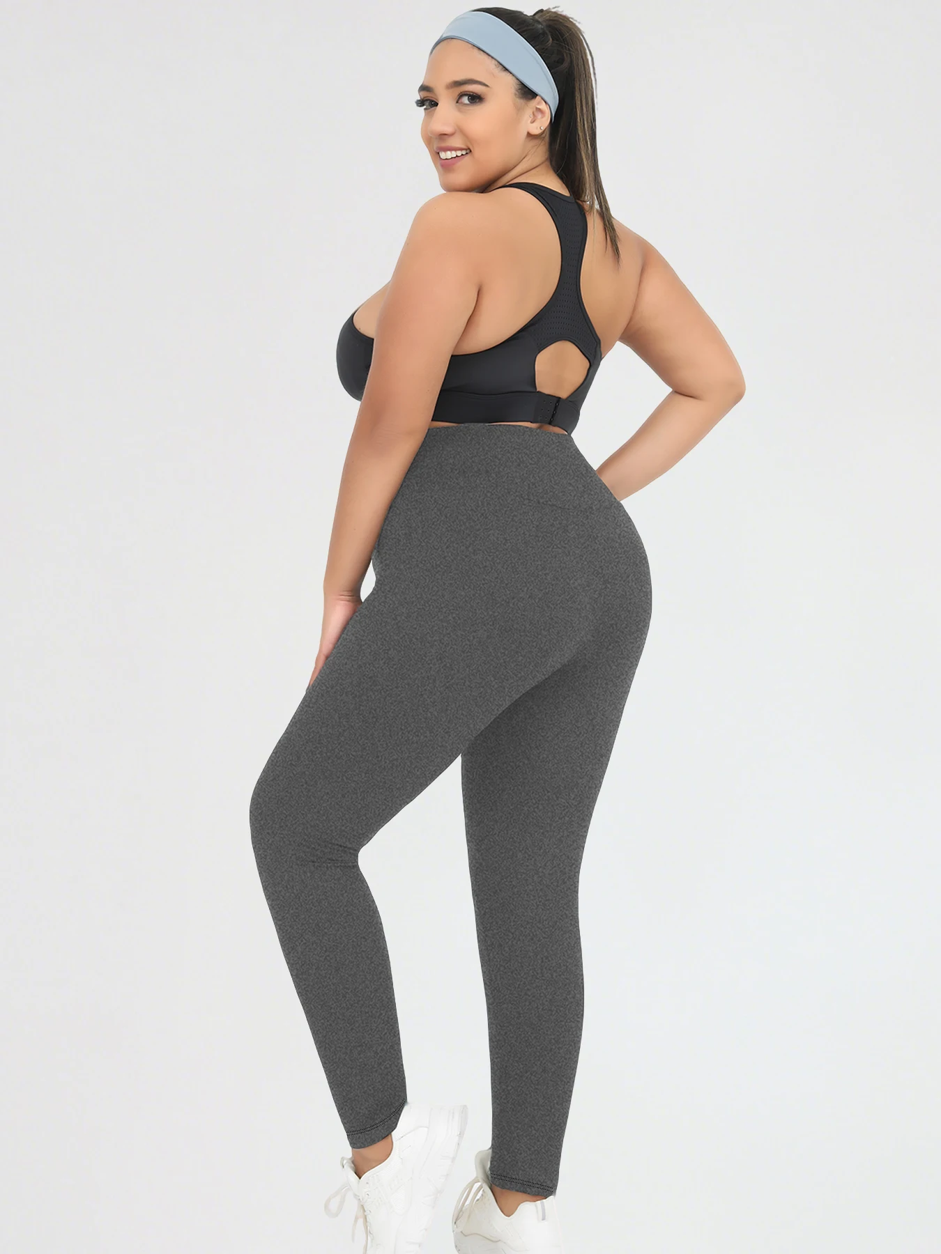 سراويل ضيقة نسائية عالية الخصر فائقة النعومة مقاس كبير، مثالية للتمرين والجري واليوجا وملابس كاجوال مريحة