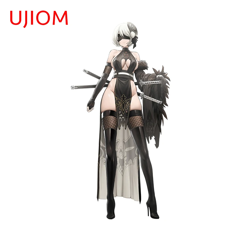 UJIOM Cool And Alluring Girl Wall Sticker Artistic Chic Nier 2b Elegant Personality Creative Decal Room Decoration Accessories