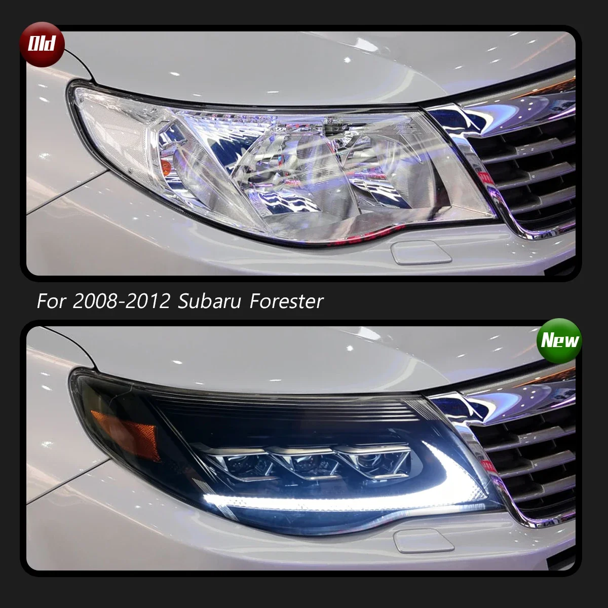 Headlight Upgrade Modified New DRL Dynamic Turn Signal LED Headlight Auto Accessories SUV Fitment 2008-2012