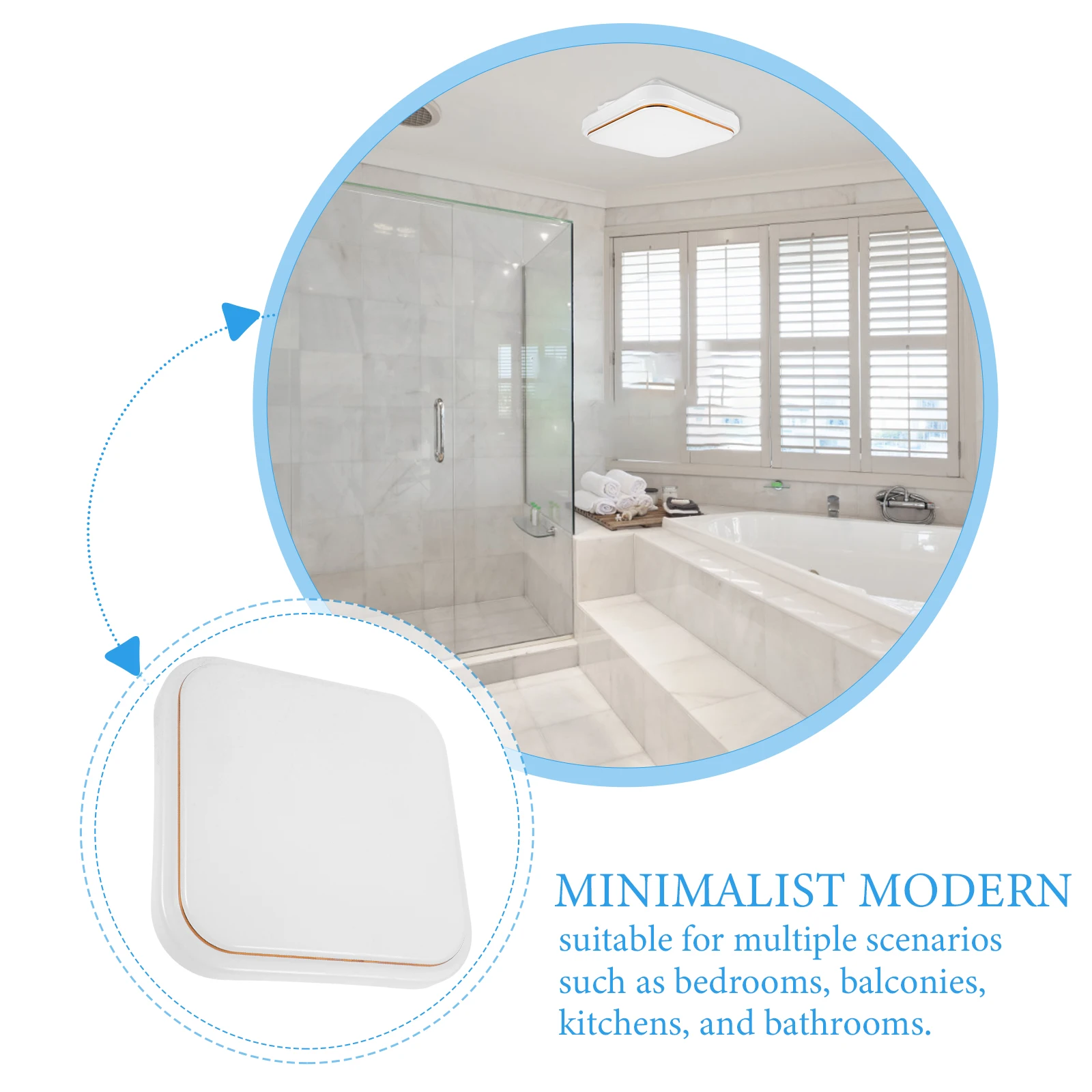 مستطيلة عاكس الضوء السقف غطاء خفيف البلاستيك الناشر لغرفة النوم غرفة المعيشة دراسة مكتب تركيب المصابيح يغطي استبدال #5