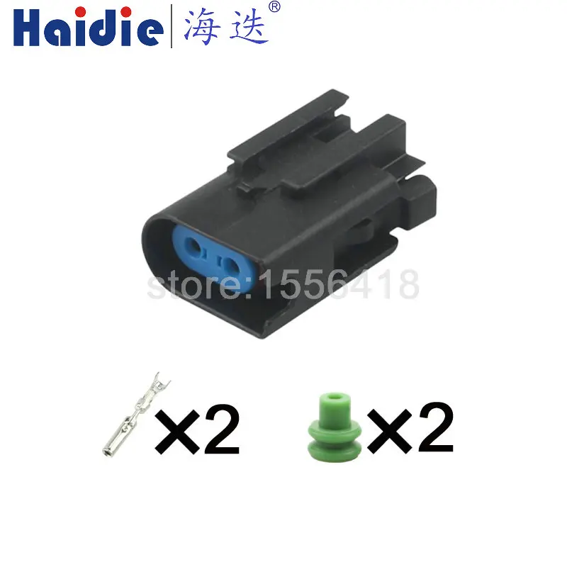 1-100sets Auto 2pin plug 2-1437712-5 2-1437712 1437712-5 auto waterproof wiring harness connector with terminals and seals