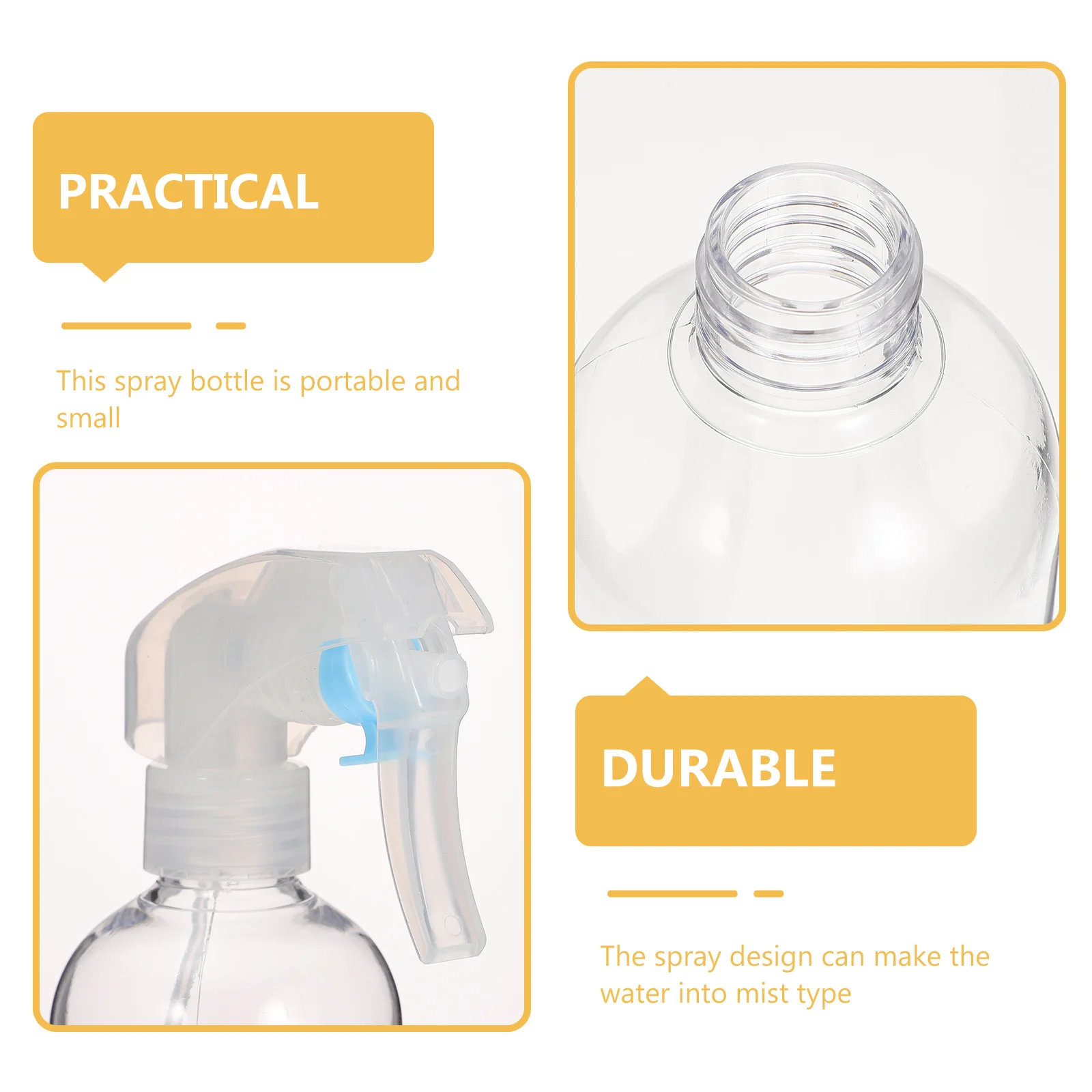 6Pcs Refillable Spray Bottles Pet Fine Mist Sprayers Multi-Function for Plant Watering Barbershop Hair Dress Empty Spray Bottle