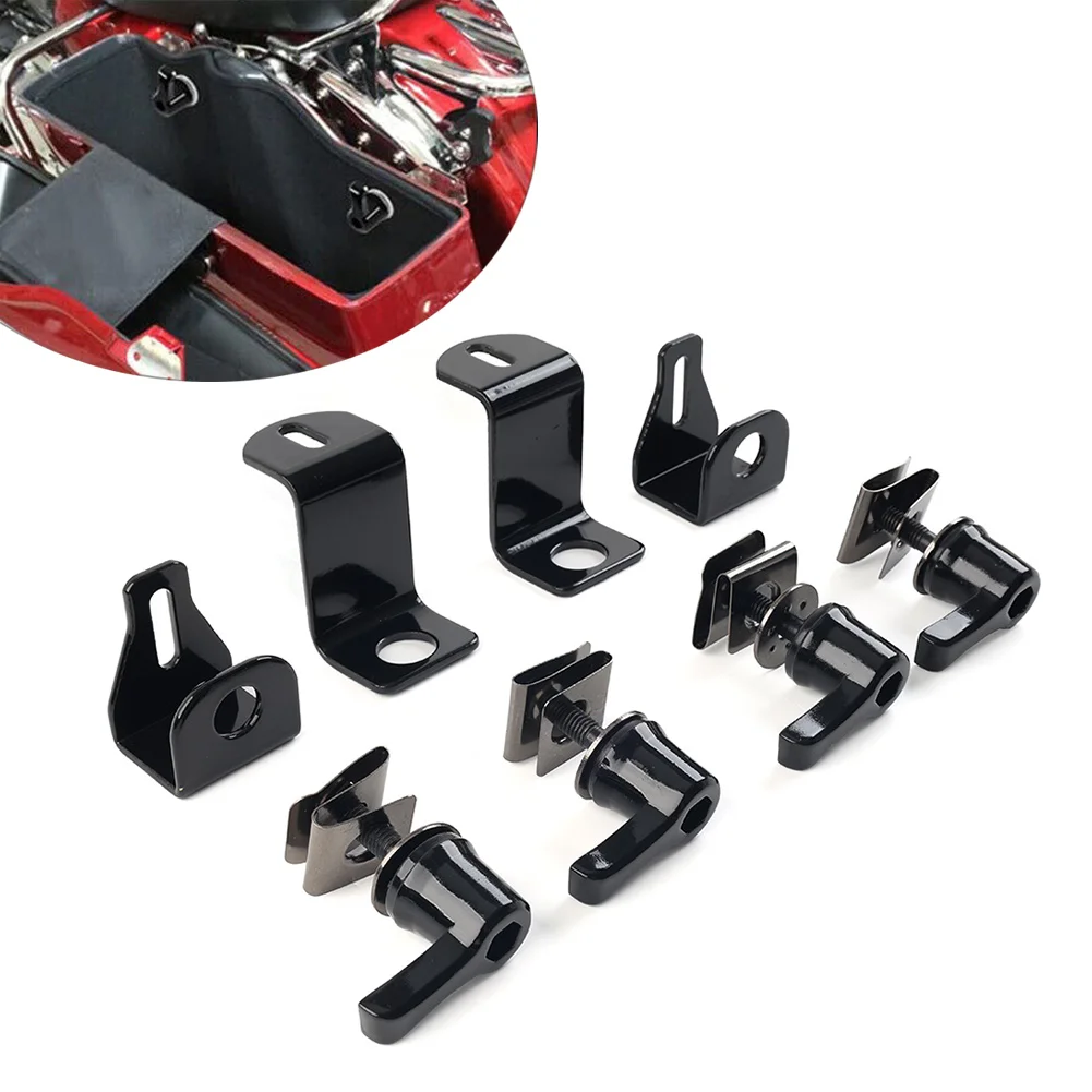 

Motorcycle Saddlebag Lock Mounting Kit For Harley-Davidson Touring Electra Road Glide King FLTR FLHR 1999-2007 Glossy Black