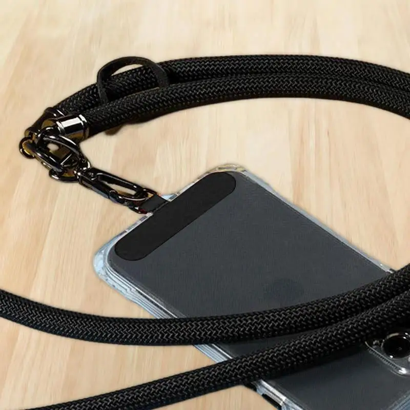 Универсальный ремешок для мобильного телефона с защитой от потери, сменная прокладка для карт, съемный подвесной ремешок для телефона, нейлоновая нашивка, накладка на трос
