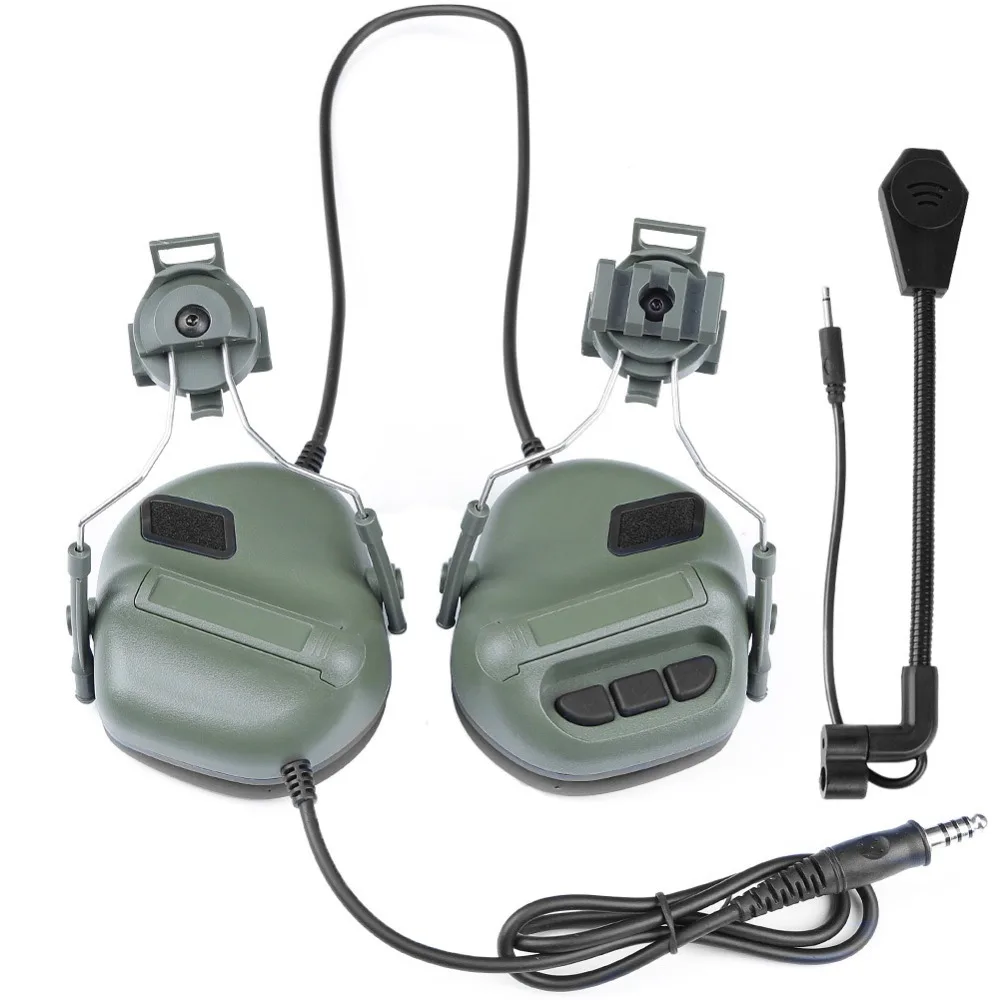 Militar Helmet Headset With Fast Helmet Rail Adapter Tactical Headphone Comtac Headset for Outdoor Shooting Hunting Activities