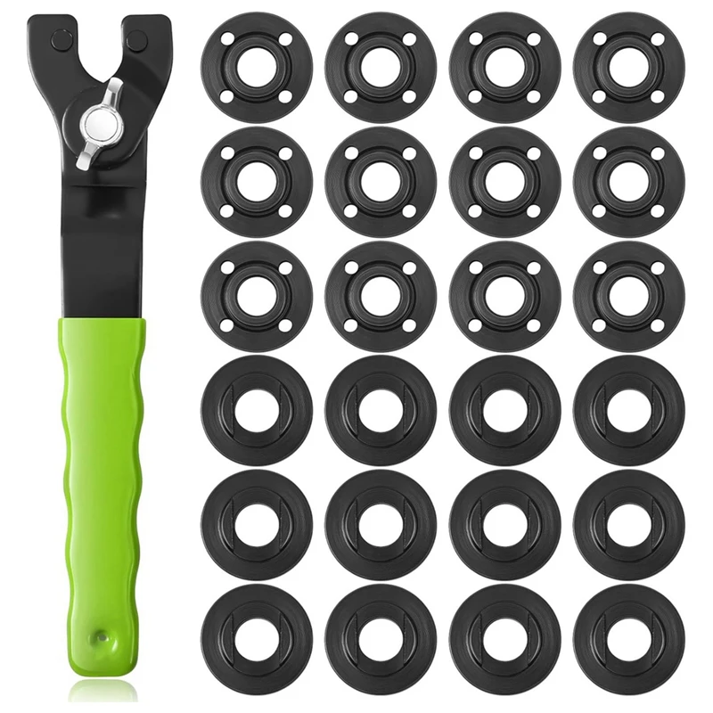 

25Pcs Angle Grinder Nut Angle Grinder Wrench Kit 5/8Inch-11 Flange Metal Lock Nut Wrench,Angle Grinder Attachments Tools