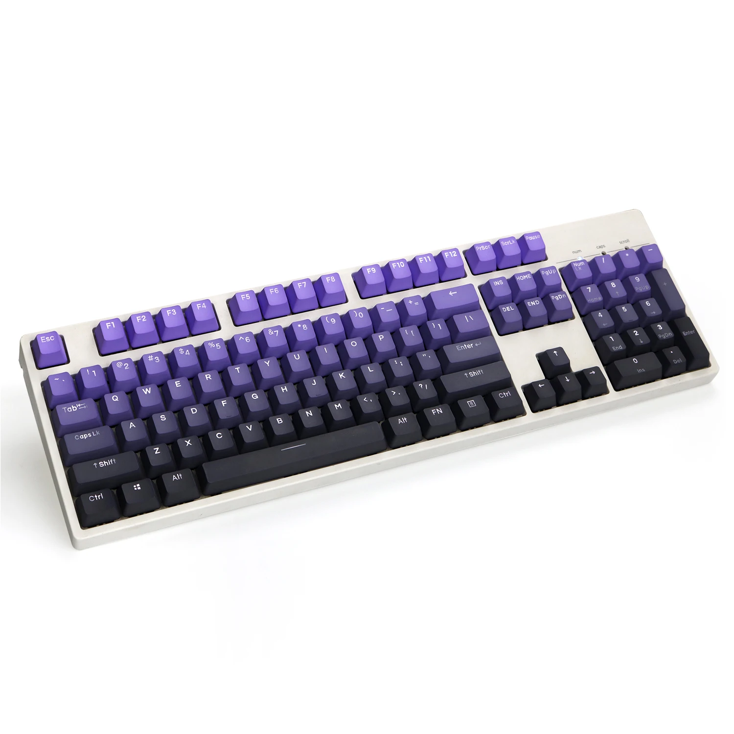 【Skyline】 pbt word trasparente viola donglai OEM key cap 87 104 108mx1.0 6.0 8.0 tastiera meccanica