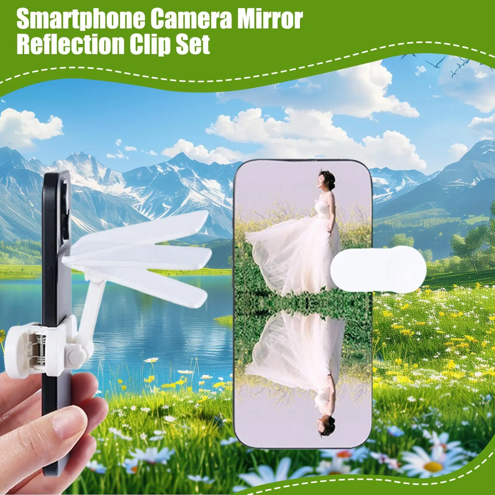

Зеркальный зажим для смартфона, телефона, камеры, зеркальный зажим, портативное крепление для селфи-съемки с регулируемым углом для