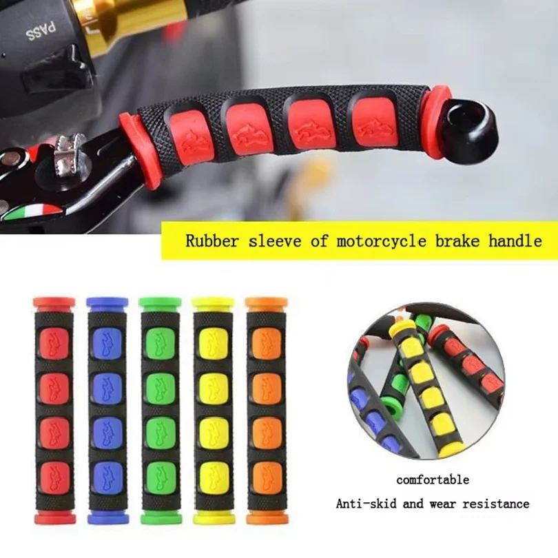 Universal Motorcycle Handlebar Brake Handle Soft Sleeve Anti-Slip Cover Bike Protective Clutch Lever Equipments Accessories