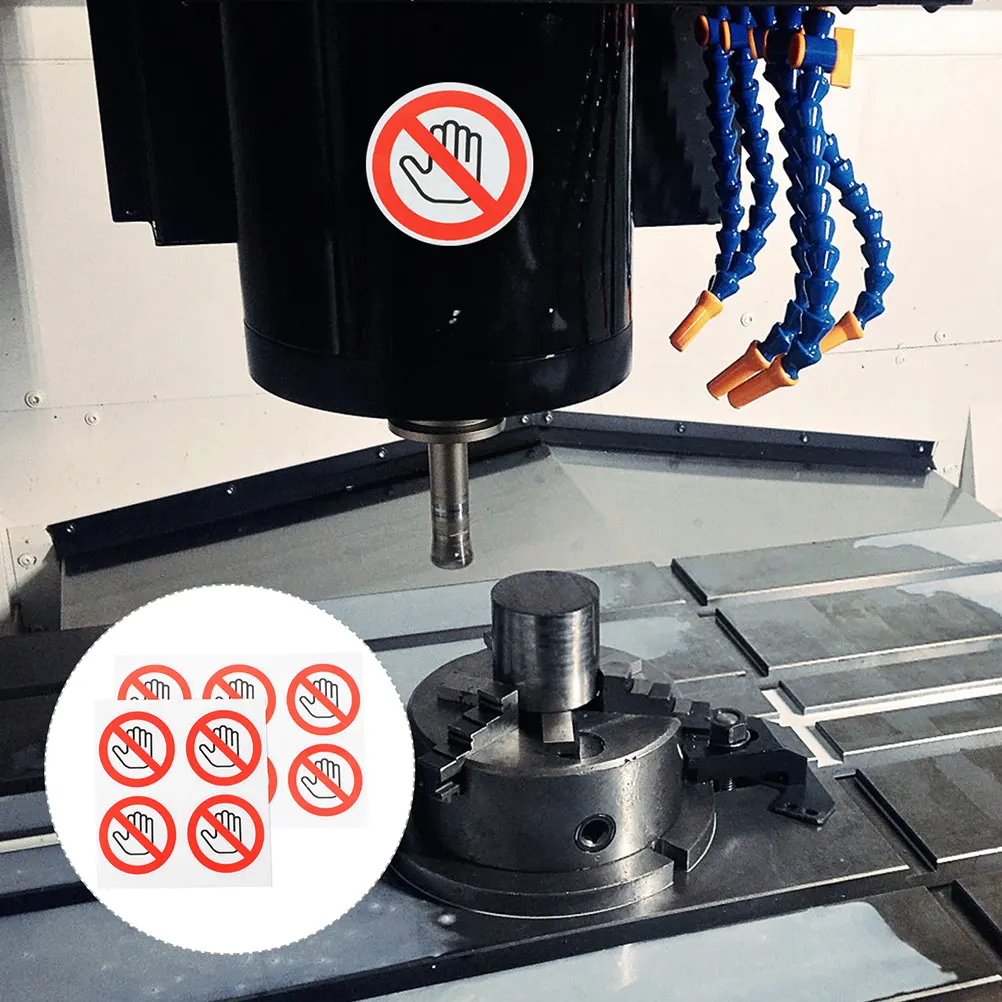 

10 Pcs Machine Warning Sign Stickers Sticky Self-adhesive Vinyl Peel and Safety