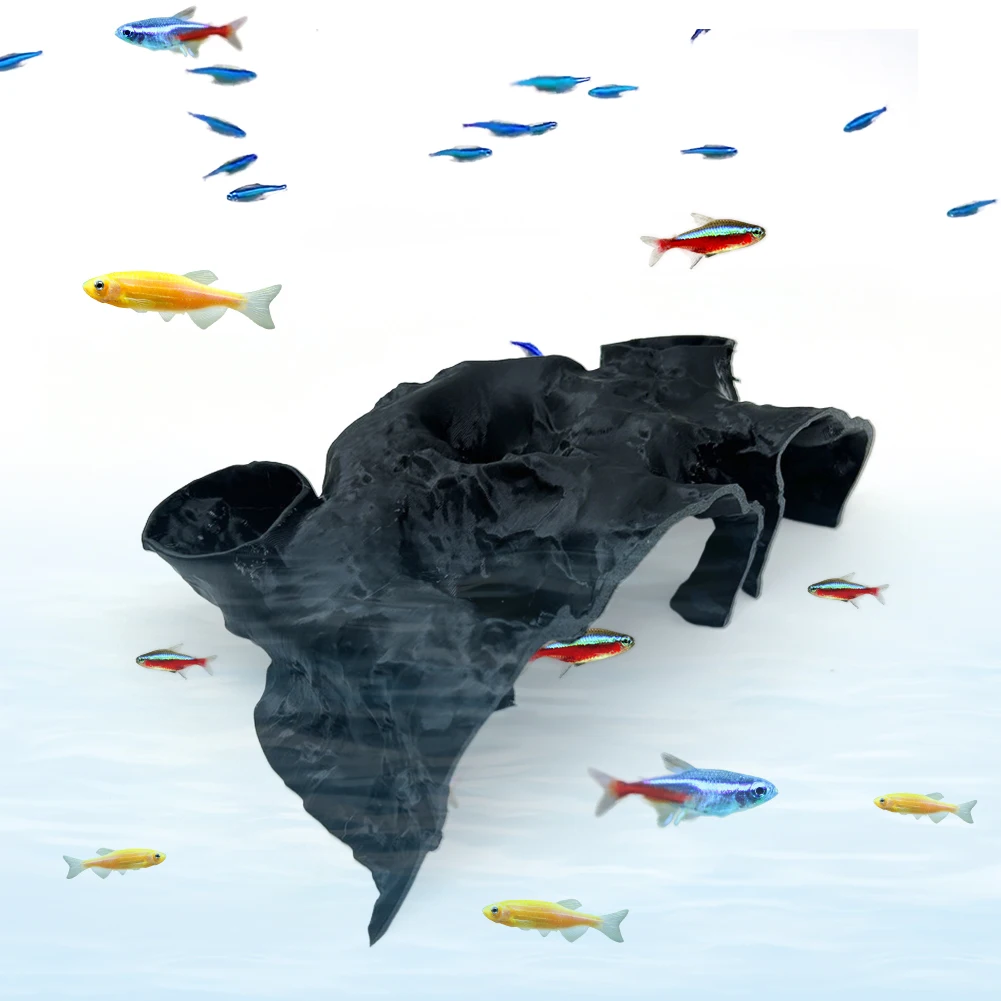 ثلاثية الأبعاد مطبوعة نفق طبيعي Pleco كهف الأسماك مخبأ ديكور ل Cichlid ، مهرج لوتش و Kuhli لوتش نفق الكهوف الأسماك حوض السمك ديكور #4