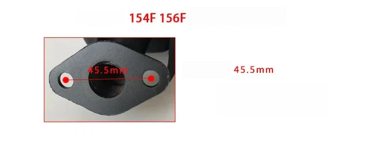 154F Exhaust Muffler  FOR 152F 156F 1KW 1.5KW GAS OLINE GENERATOR 1500 1800 Horizontal Engine Exhaust Pipe