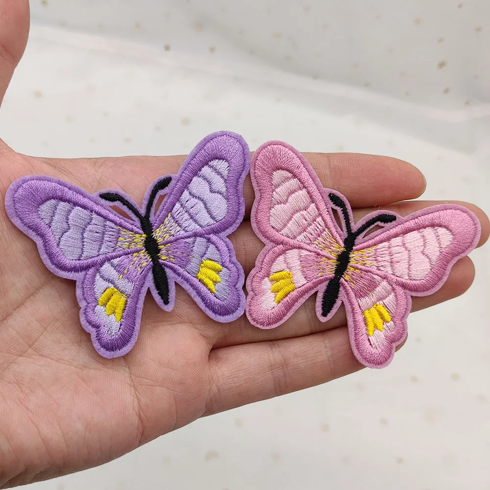 Colored Butterfly Patch For Clothing Kids Parches Embroidery DIY Iron Sticker Sew On Patches Repair Hole Decorate