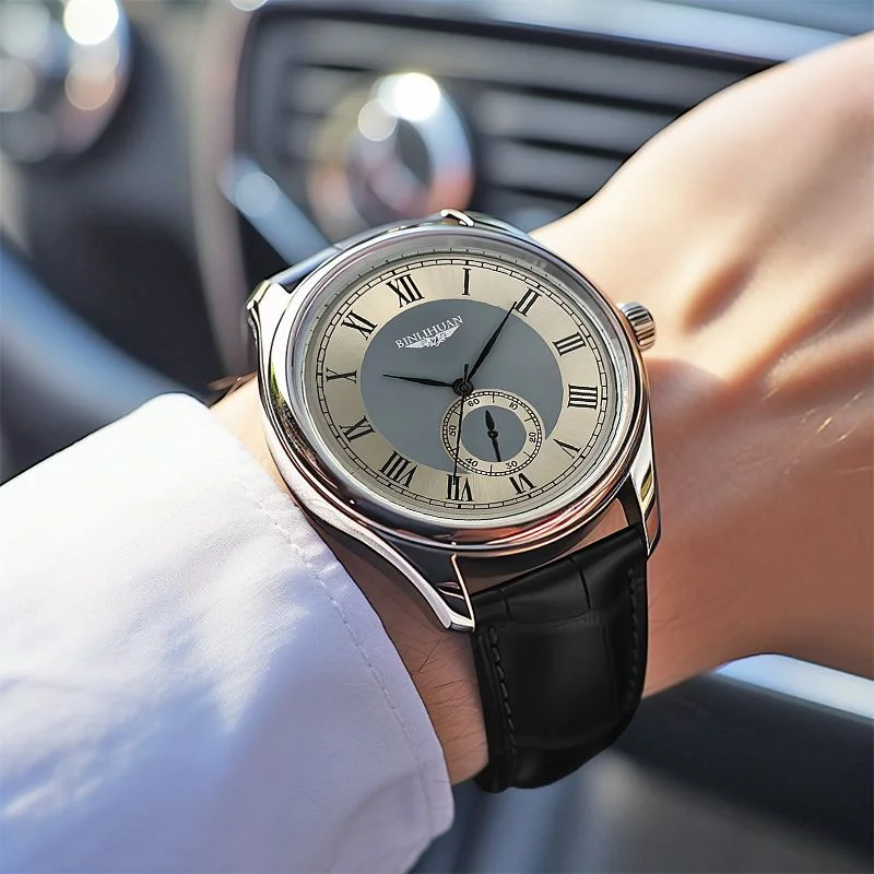 2025 العلامة التجارية الجديدة رجل ساعة اليد الفاخرة الأعمال مقاوم للماء ساعة رجالية للرجال كوارتز ساعة جلدية ساعات رجالية reloj وسيم