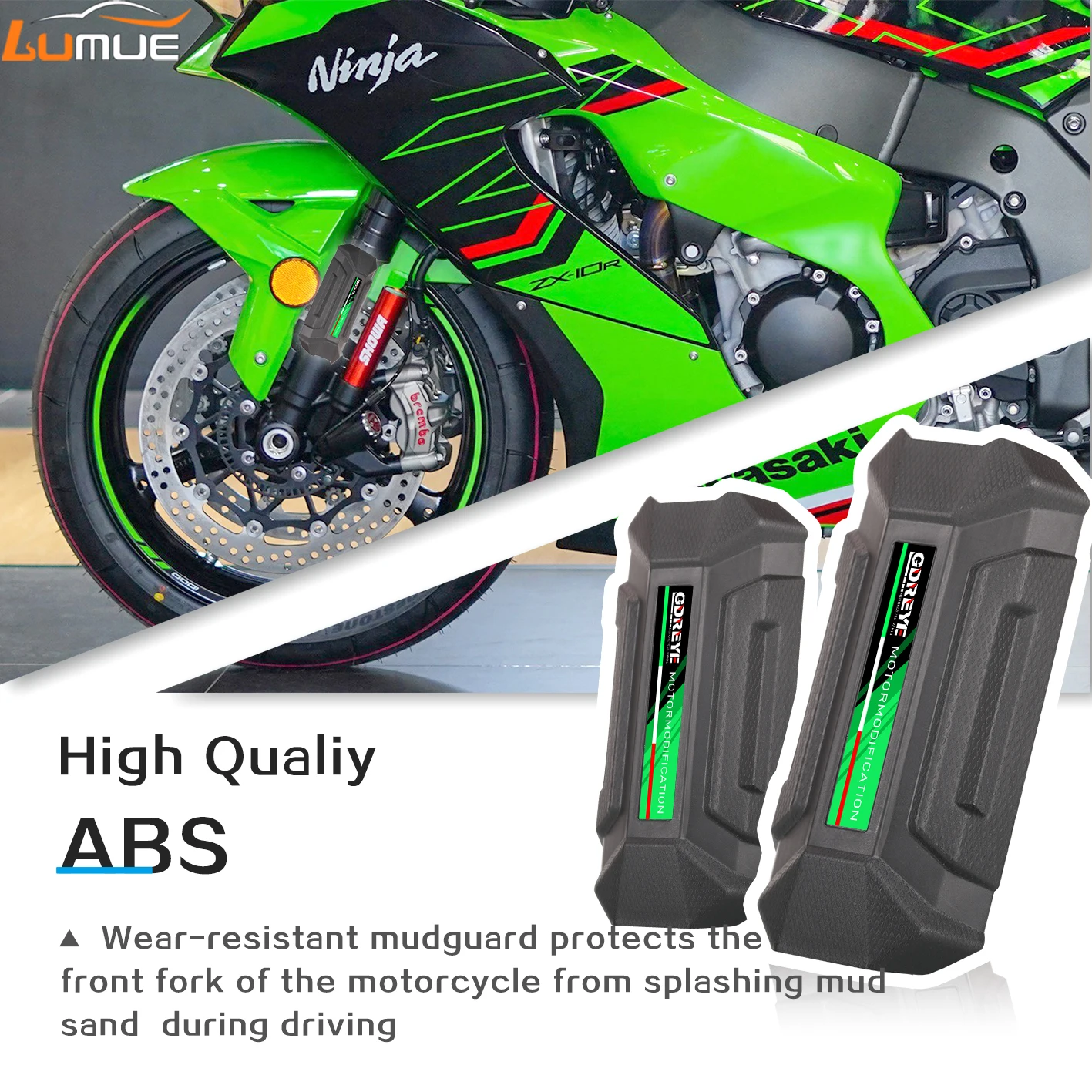 For Kawasaki ZX10R ZX-10R 2011-2023  ZX 10R motorcycle accessories Front Fork Guard Shock Absorbing Protective Shell Cover