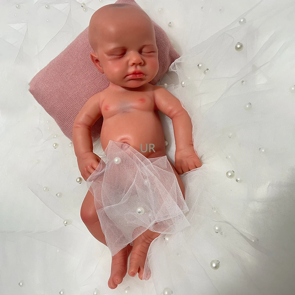 12'' Mini Soft Full Silicone Reborn Baby Twins Realistic Preemy Washable Newborn Girl/Boy Dolls Kids Toy Birthday Christmas Gift