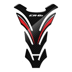 3D Carbon-look Motorcycle Tank Pad Protector Case for Kawasaki ER6N ER-6N All Year