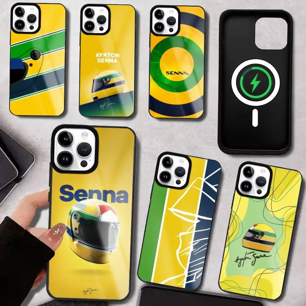 ayrton-s-senna-h-helmet-racing-phone-case-para-iphone17161514131211-pluspro-max-magnetico-para-carregamento-sem-fio-magsafe