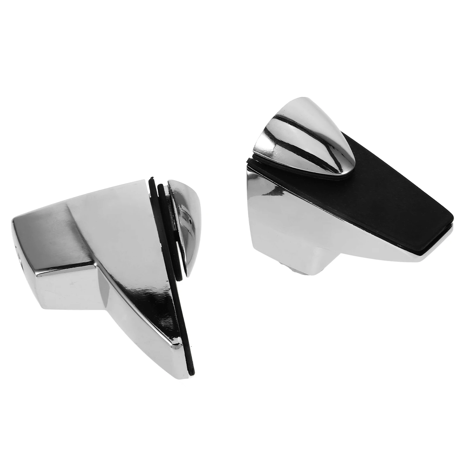 2Pcs Glass Shelf Brackets Zinc Alloy Practical Stable Design Easy Installation Shower Glass Panel Holder Support Hardware