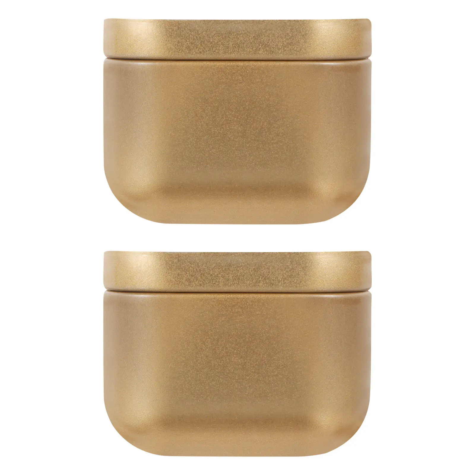 2Pcs Iron Tinplate Square Tins Sturdy Containers for DIY Making Aromatherapy Storage Small Crafts Jars