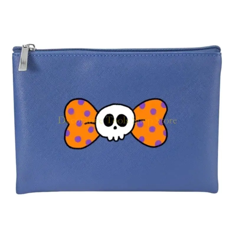 حقيبة مكياج QX2E أنيقة من البولي يوريثان لتنظيم مستحضرات التجميل للسفر ومقاومة للماء للاستخدام اليومي والرحلات