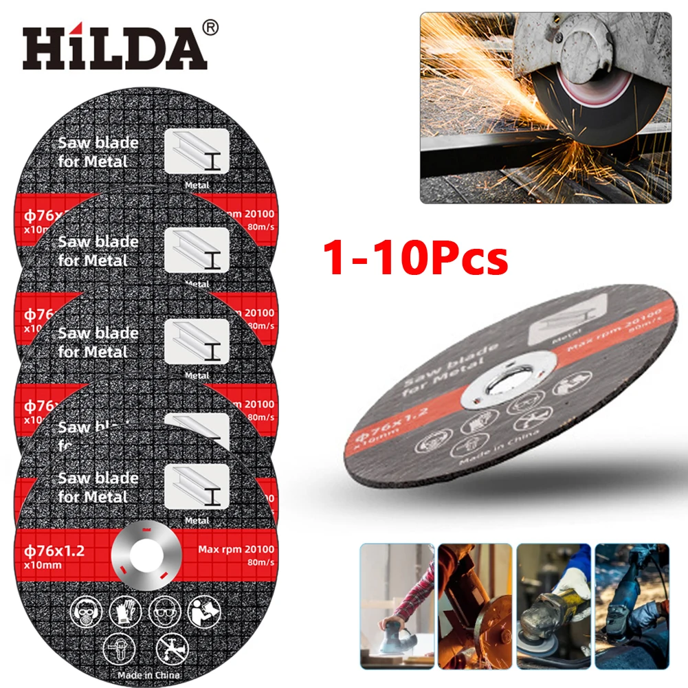 Discos de Corte Metal 76 mm Roda Resina Círculo Moagem Discos Ângulo Moedor Cortador Peças da Ferramenta Elétrica 10 Peças