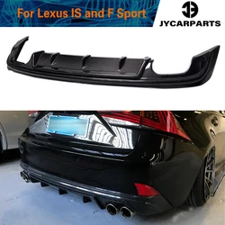 Rear Bumper Diffuser Lip Spoiler Guard for Lexus IS 200 250 300 and F Sport Sedan 2013 - 2016 Car Styling Carbon Fiber / FRP