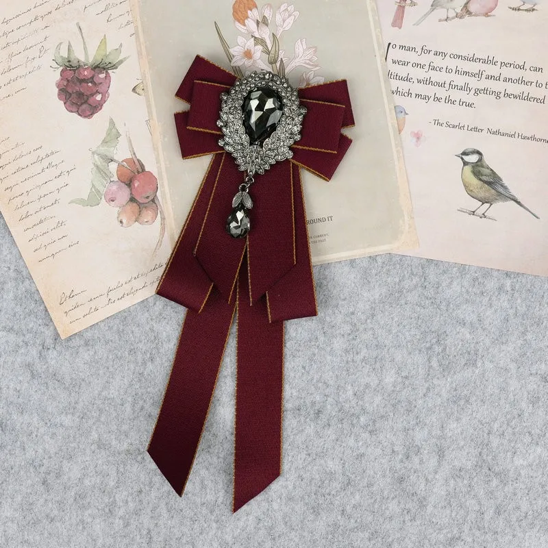Hand Made Jungen Klassische Bowties Krawatte Band Strass Corsage Bowtie Krawatte Geschenke für Männer Hochzeit Formale Kleid Zubehör – Detail 12