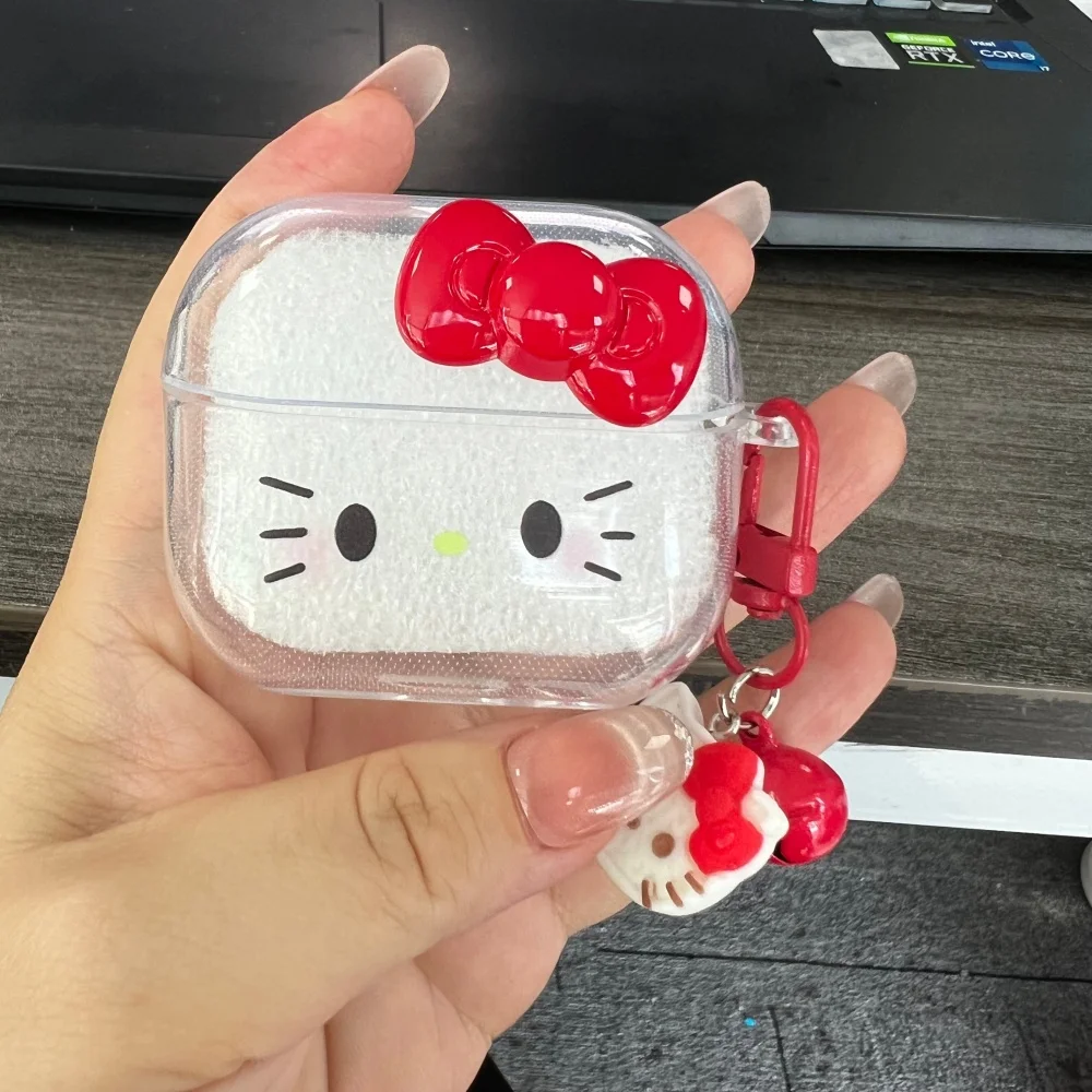 

For Samsung Galaxy Buds 3 Pro FE Buds3 Earphone Case Sanrio Hello Kitty Cartoon TPU Protective Headphone Box Cover
