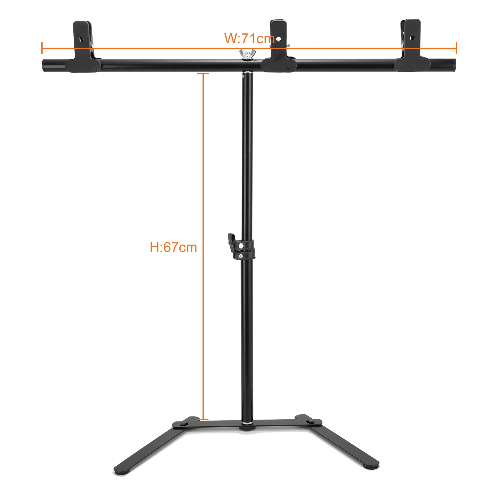 Sistema de soporte de fondo de PVC para fotografía, montaje de fondo de Metal con 3 abrazaderas de piezas para estudio fotográfico de 68cm