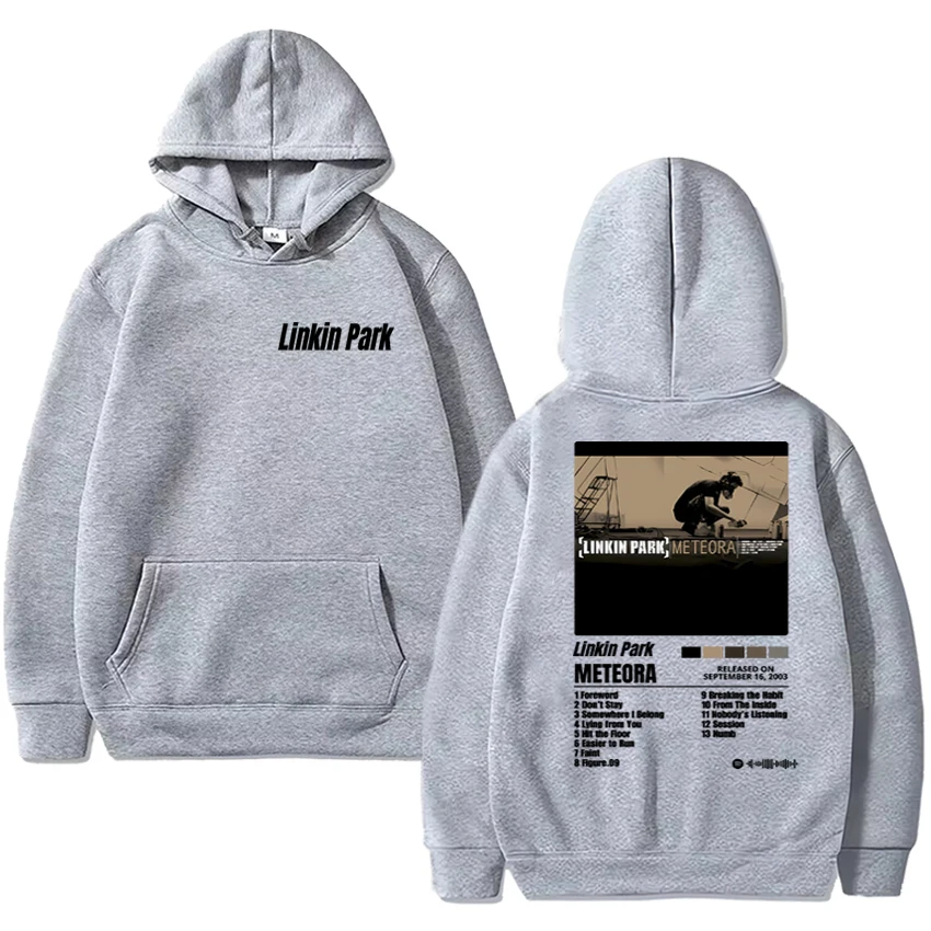 2025 New in Linkin Park Meteora poster Hoodie Men women vintage hip hop streetwear Unisex Casual Fleece Long sleeve pullovers