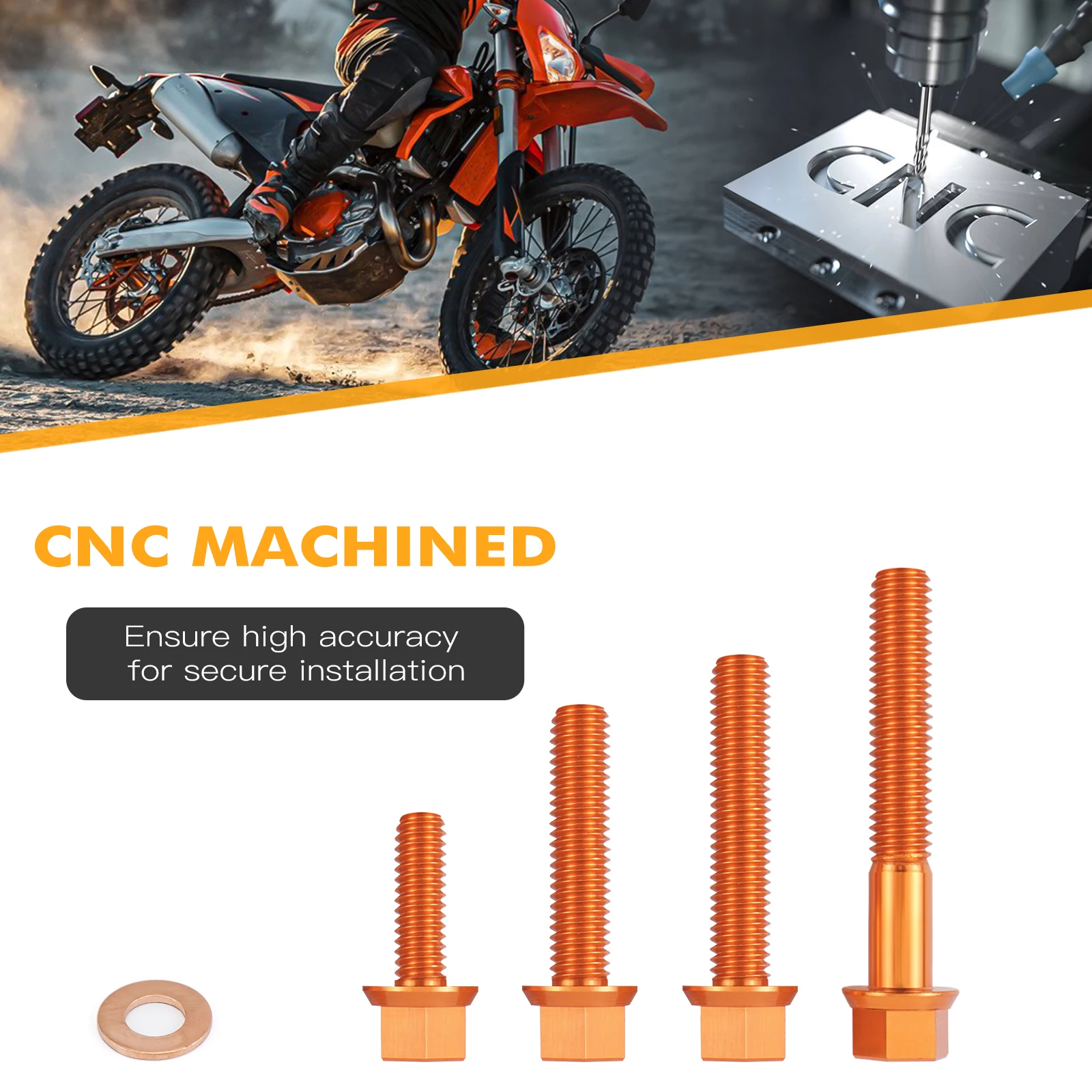 For 2019-2022 KTM 790 890 Adventure 790 890 Duke Engine Bolt Kit Ignition Cover Clutch Cover Oil Filter Water Pump Cover Bolt view 6