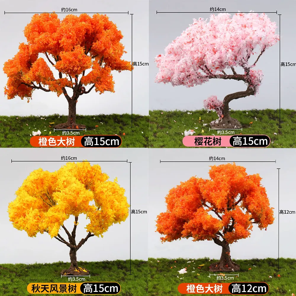 

Simulation Model Wire Tree 10/12/15cm Sand table scene decoration cherry blossom tree Multifunctional miniature landscape tree