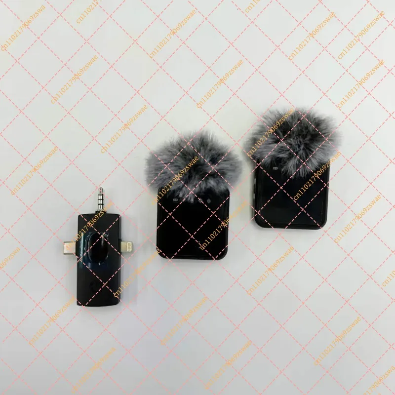F11-2 Wireless Collar Microphone One for Two, Mobile Phone Video Live Broadcast Noise Reduction Three-in-one Radio Microphone