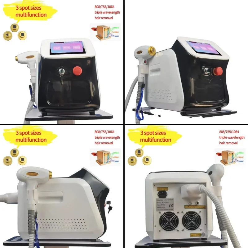 

Hot 2024 Diode Laser Painless Hair Removal 3 Wavelength Skin Rejuvenation Device 3000w 705 1064 808nm Factory Direct Sales