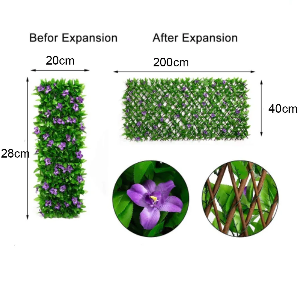 Imagem -04 - Expansível Artificial Ivy Fence Panel para Privacidade do Jardim Cerca do Terraço ao ar Livre Decoração para Casa do Quintal Varanda