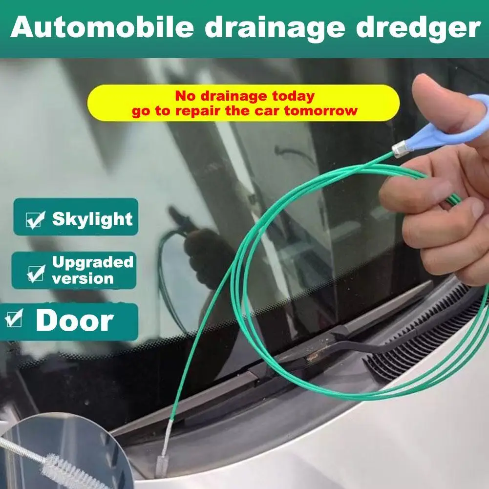 200/300/500 cm Auto-Abflussreinigungsbürste, flexibles Rohrreinigungswerkzeug für Autodachfenster und Abflüsse mit langem Schlauch für Spiralreinigung