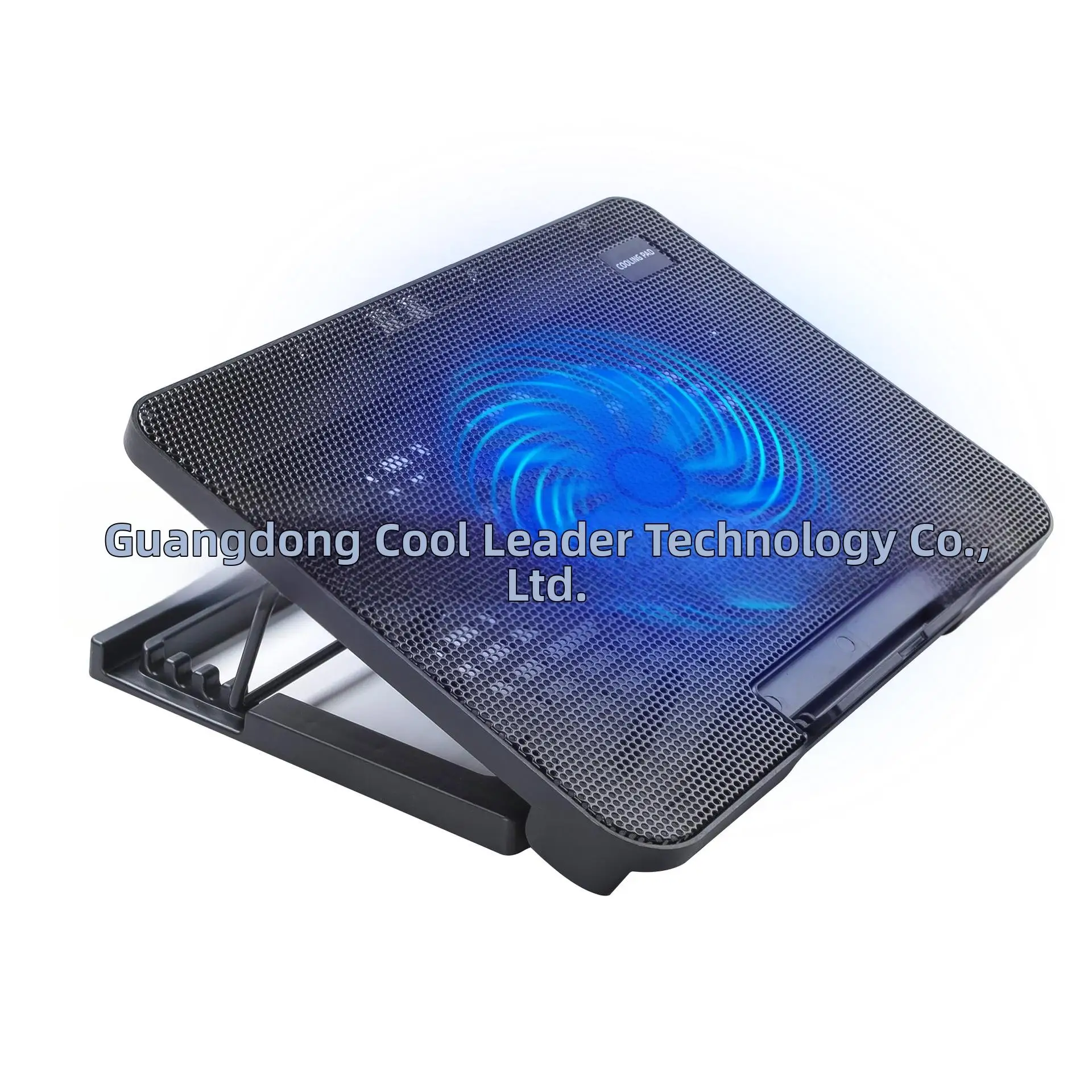 

Large Air Volume Notebook Radiator Cooling Bracket Fan Base with Height Adjustment Metal Mesh Plastic Black for Laptop Ultrabook