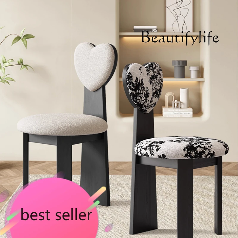 

NEW All Solid Wood Dining Chair French Family Dining Antique Back Chair Hotel Dining Makeup Chair