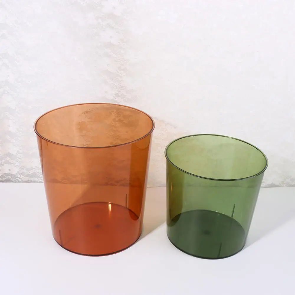

Organizer Container Thickened Transparent Trash Multi-functional Durable Garbage Container Shatter-Resistant PET Dustbin Office