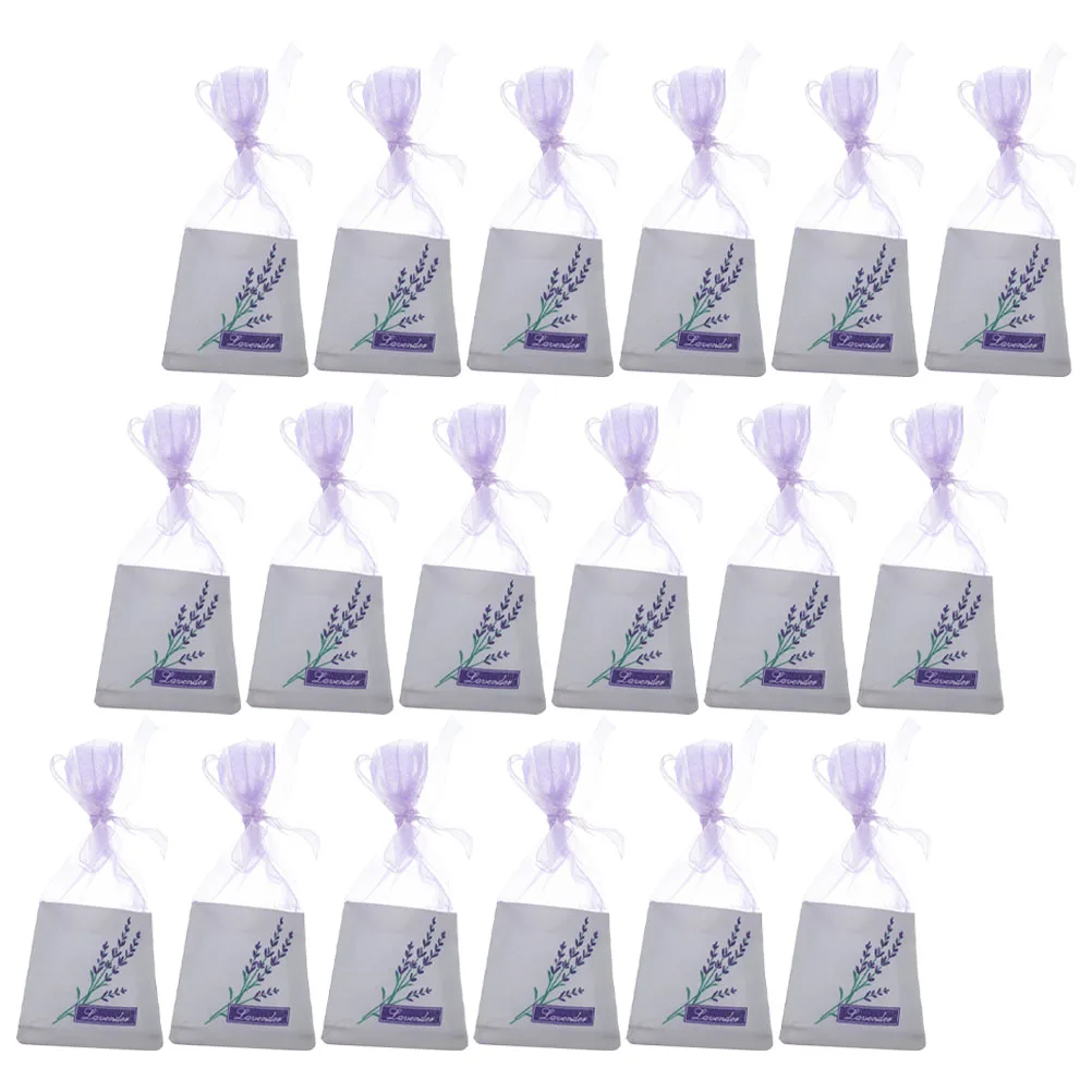 

50pcs Flower Printed Empty Sachet Bags Lavender Scented Pouch for Gift Storage Aromatherapy Decorative Fragrance Drawstring Bag