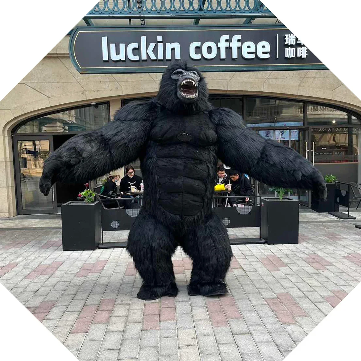 

Gorilla doll suit performance inflatable gorilla doll costume performance costume Kong cartoon doll costume suit mascot