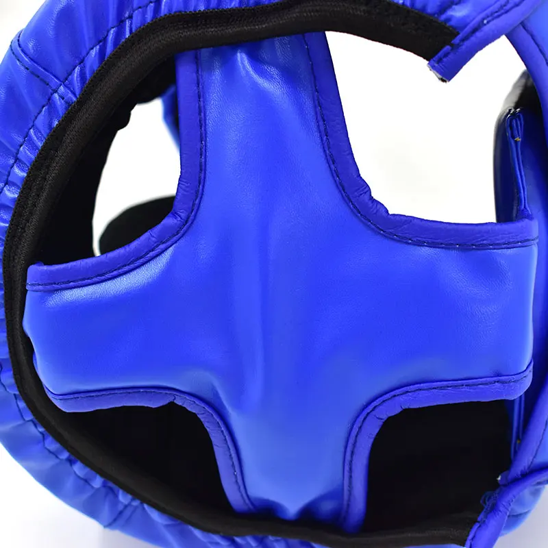 1pc Full-covered Pu Boxing Helmet Adults Muay Thai Training Sparring Boxing Headgear Gym Equipment Taekwondo Head Guard