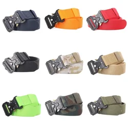 3,8 x cm-Gürtel Schnell verschluss Outdoor Metall gürtel weiches echtes Nylon Sport zubehör Männer und Frauen schwarzer Gürtel