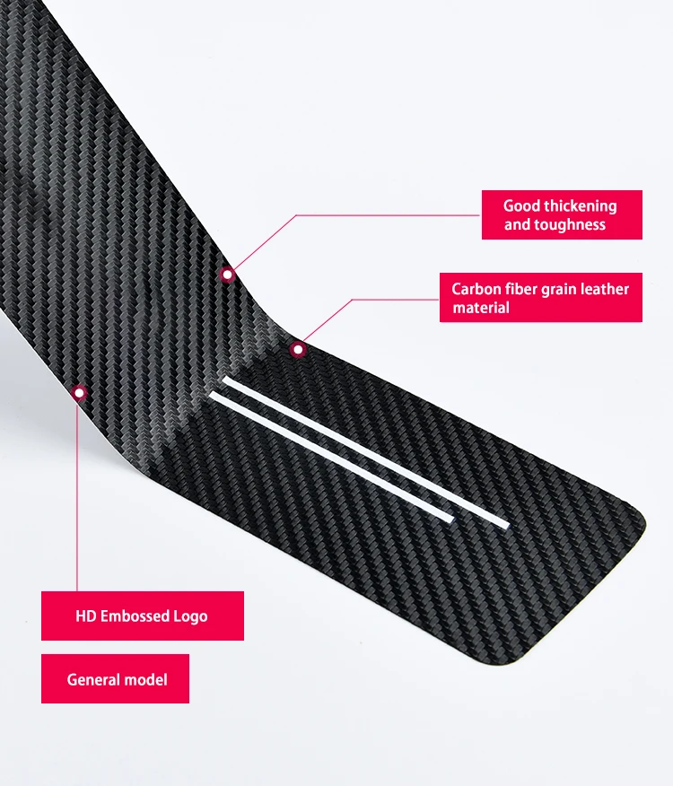 4Pcs Carbon Fiber Car Door Sill Protector Welcome Pedal Decoration Leather Stickers for Nissan Kicks P15 Auto Accessories