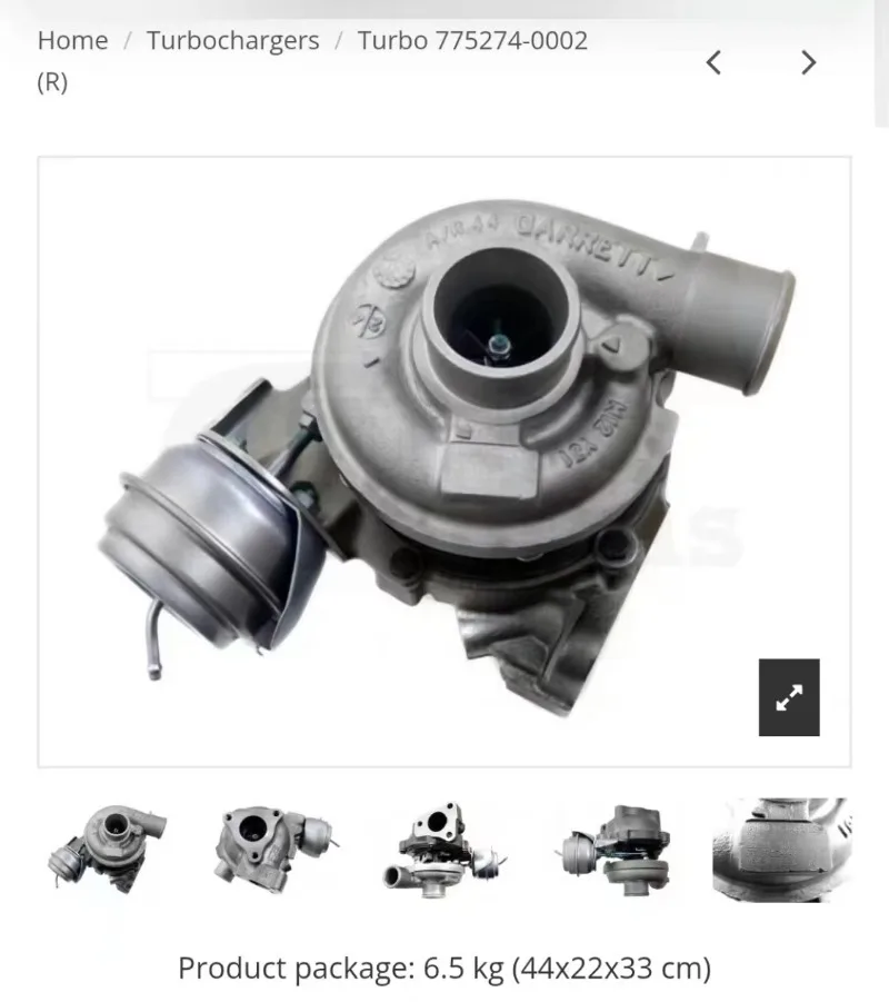 เทอร์โบชาร์จเจอร์คุณภาพสูงสำหรับ KIA 28201-2A701 หมายเลขอะไหล่แท้ 775274-0002