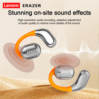 Lenovo ERAZER QT02 Al Multi-Language Translation Headset Digital Display Screen Charging Case OWS Earphones for Talking Travel