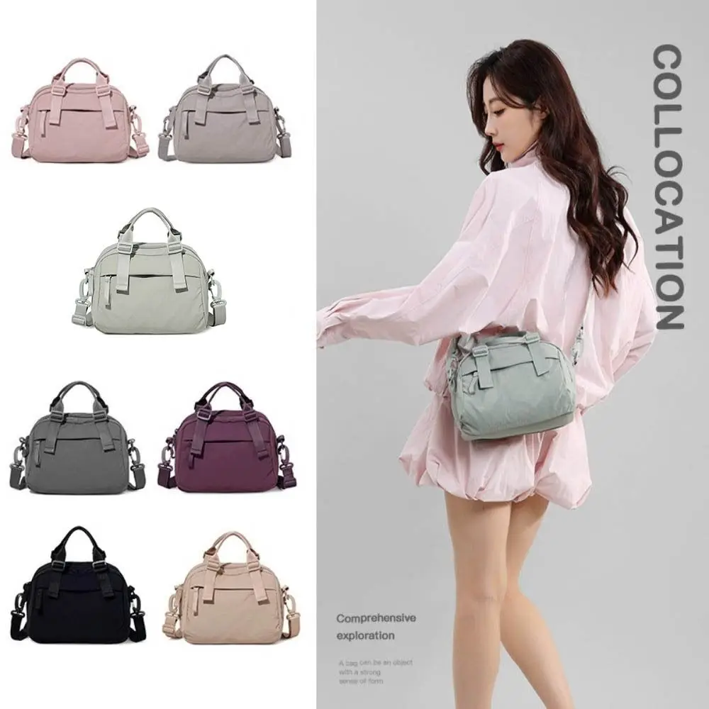 

Large Capacity Women Shoulder Bag Lightweight Korean Style Messenger Bag Handbag Adjustable Straps Nylon Crossbody Bag Men