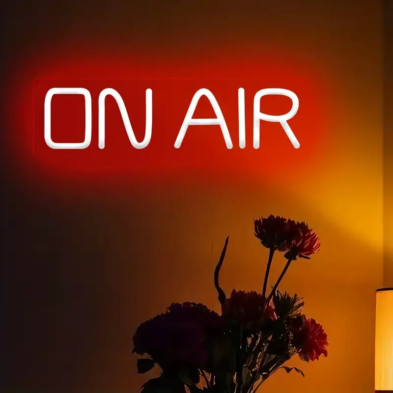 

1pc ON AIR neon light, acrylic material, powered by 5V USB, low power consumption, suitable for game live streaming, social med