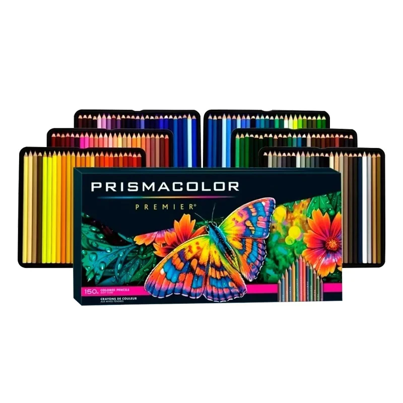 مجموعة أقلام الرصاص الملونة بريزماكولور بريميير، أقلام رصاص زيتية ناعمة احترافية في 12/24/36/48/72/150 لون حيوي، مقاومة للبهتان